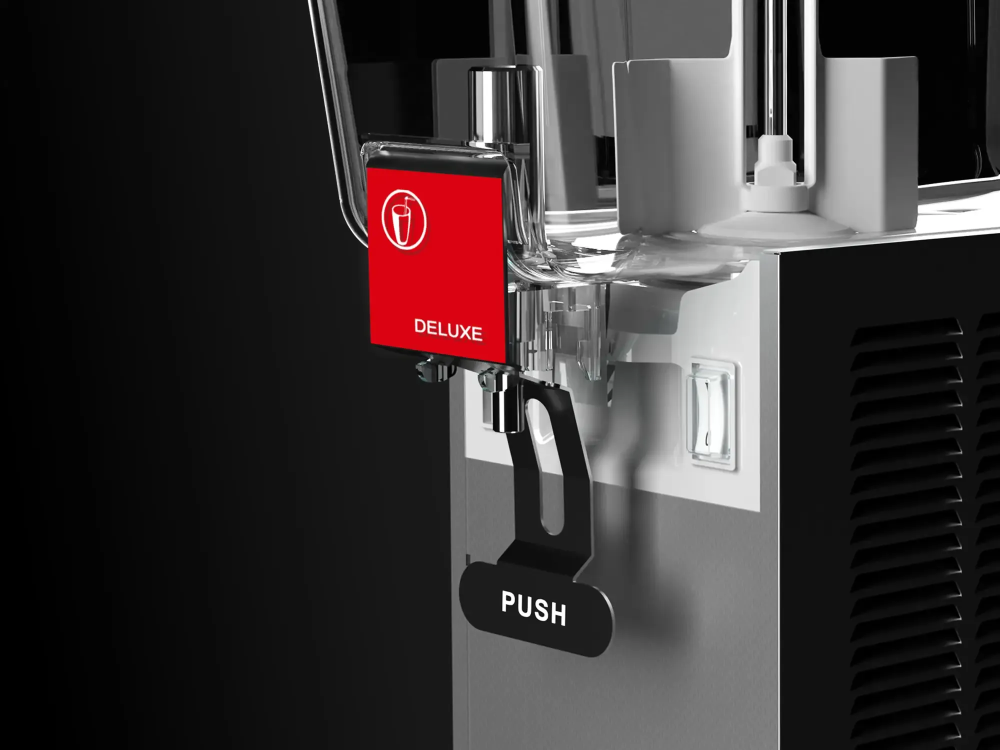 Gravitačný kohútik a páčka z nehrdzavejúcej ocele